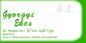 gyorgyi ekes business card